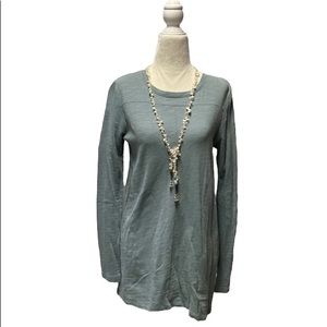 J. Jill 100% cotton sea green knit blouse. Size XS (#SUM100)